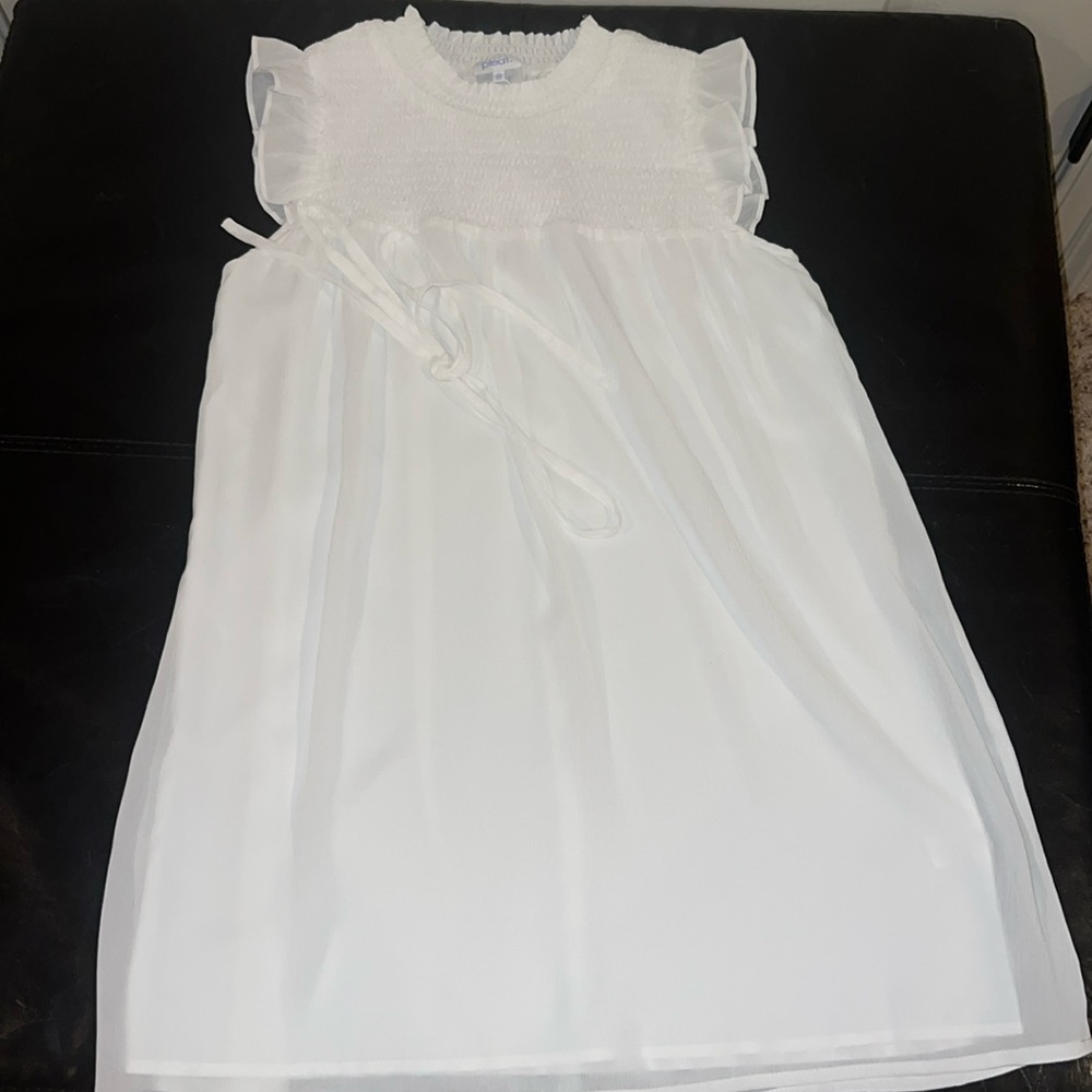 White Pleat Dress